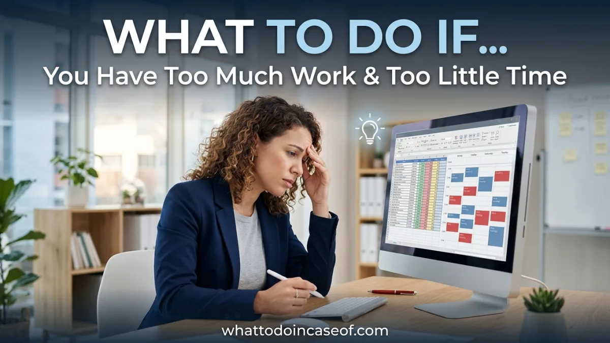What to Do If You Have Too Much Work and Too Little Time