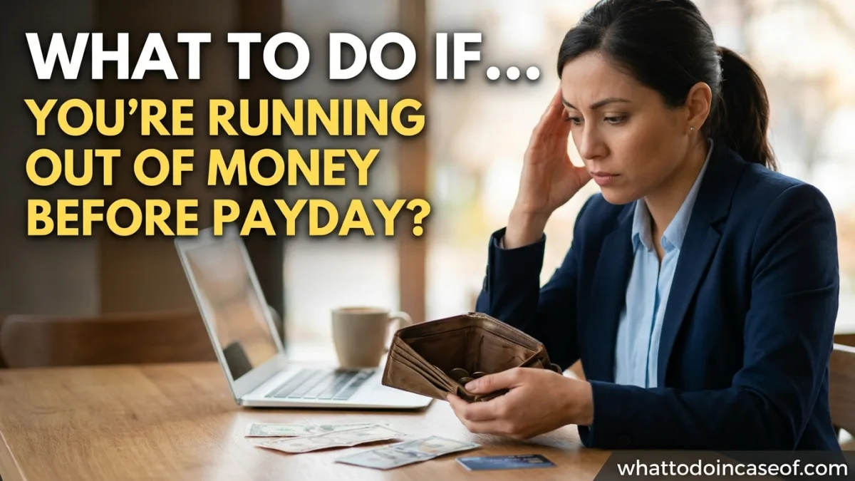 What to Do If You’re Running Out of Money Before Payday