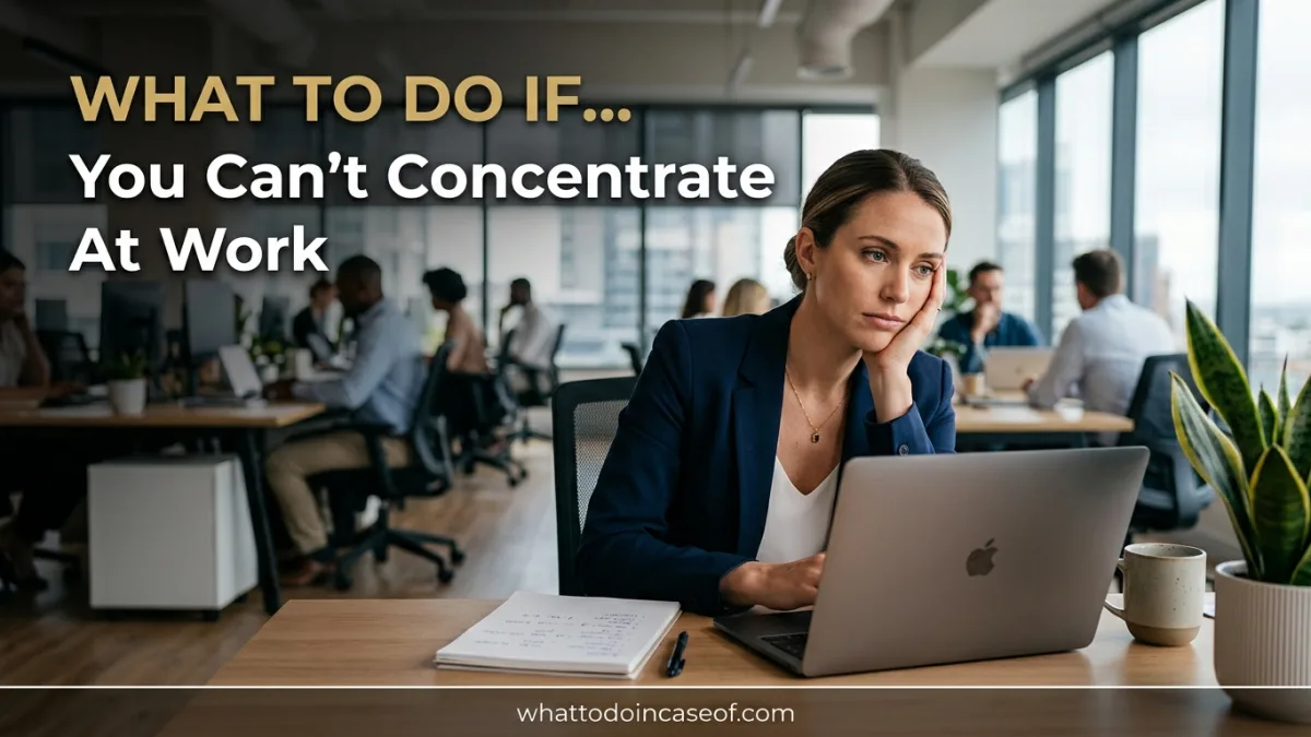 What to Do If You Can’t Concentrate at Work