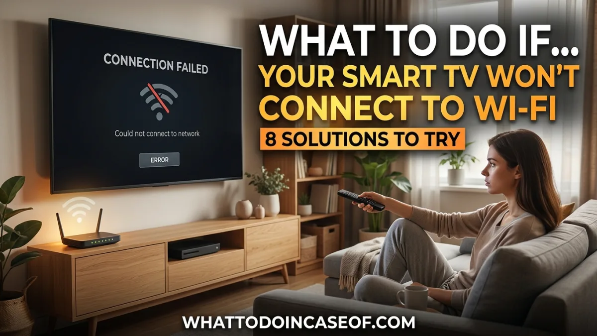 What to Do If Your Smart TV Won’t Connect to Wi-Fi  8 Solutions to Try