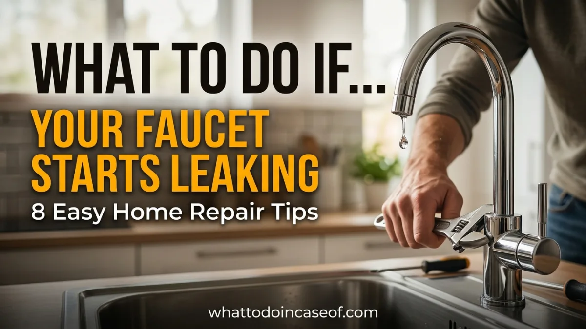 What to Do If Your Faucet Starts Leaking - 8 Easy Home Repair Tips