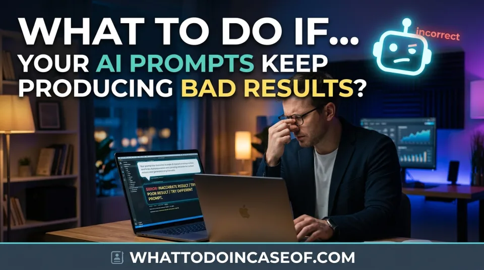 What to Do If Your AI Prompt Keeps Producing Bad Results