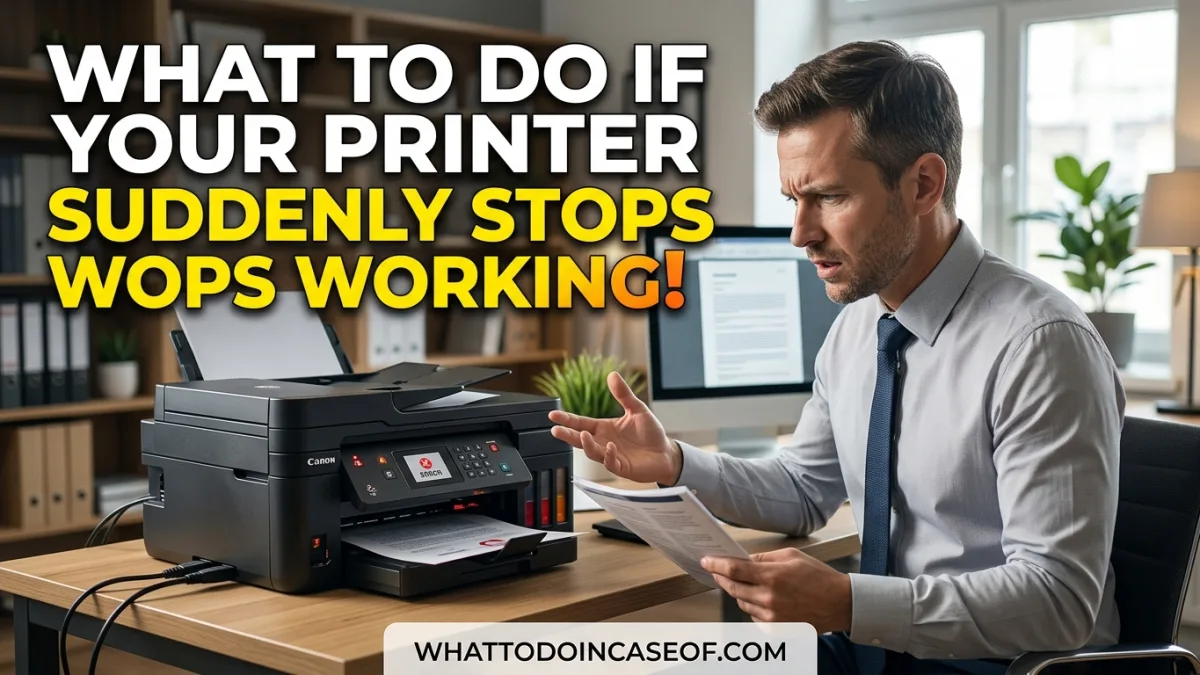 What to Do If Your Printer Suddenly Stops Working